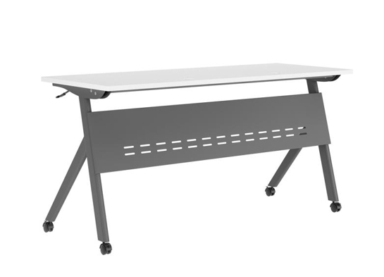 Training table with x leg 5x2 white gray 4 Training table with x leg 5x2 white gray 4